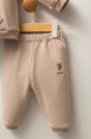 U.s Polo Assn. Erkek Bebek Uzun Kollu Üst Ve Alt Parçadan Oluşan 2li Takım 6-36 Ay KUM
