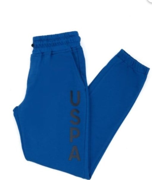 U.s Polo Assn. Erkek Çocuk Lastikli Baskı Detaylı Örme Pantolon 3-14 Yaş SAX