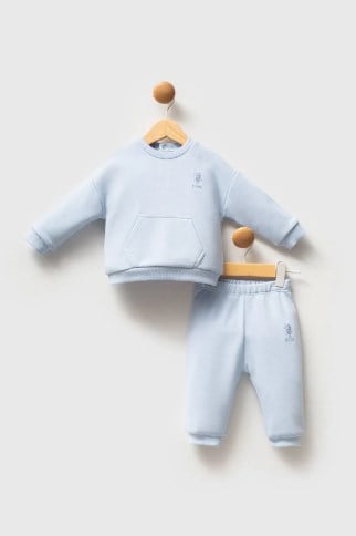 U.s Polo Assn. Erkek Bebek Uzun Kollu Üst Ve Alt Parçadan Oluşan 2li Takım 6-36 Ay MAVİ