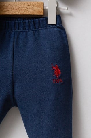 U.s Polo Assn. Erkek Bebek  Renk Bloklu Modern Görünüm 3 'Lü Takım 6-36 Ay KOYU İNDİGO - YEŞİL