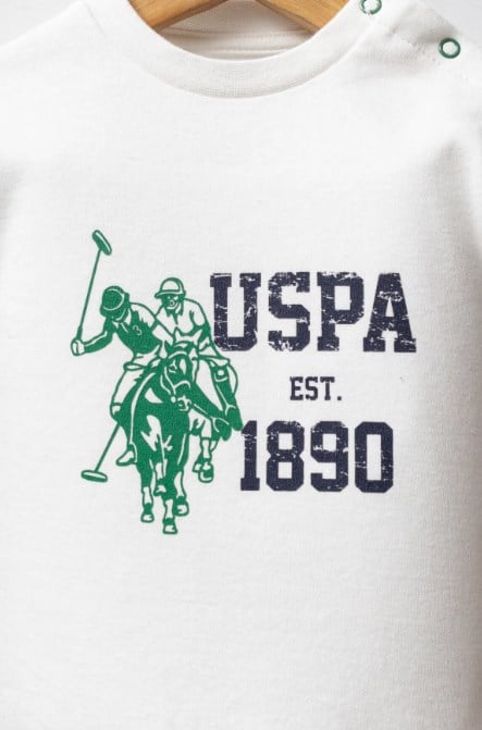 U.s Polo Assn. Erkek Bebek Şerit Detaylı Modern Görünüm  3'Lü Takım 6-36 Ay LACİVERT - YEŞİL