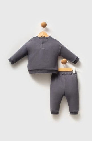 U.s Polo Assn. Erkek Bebek Uzun Kollu Üst Ve Alt Parçadan Oluşan 2li Takım 6-36 Ay FÜME