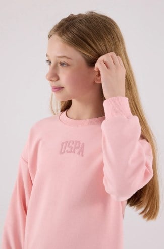 U.s Polo Assn. Kız Çocuk Sweatshirt Eşofman Takımı 9-15 Yaş AÇIK PEMBE