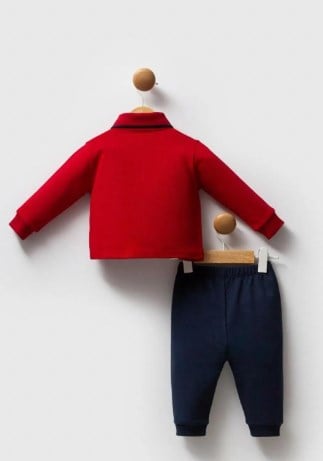 U.s Polo Assn. Erkek Bebek Polo Yaka Üst Tasarım 6-36 Ay KIRMIZI