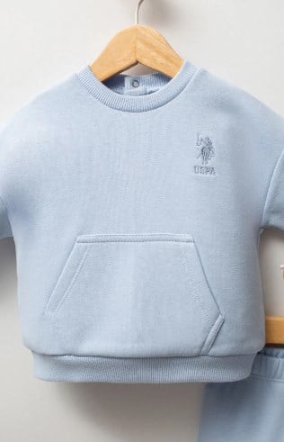U.s Polo Assn. Erkek Bebek Uzun Kollu Üst Ve Alt Parçadan Oluşan 2li Takım 6-36 Ay MAVİ