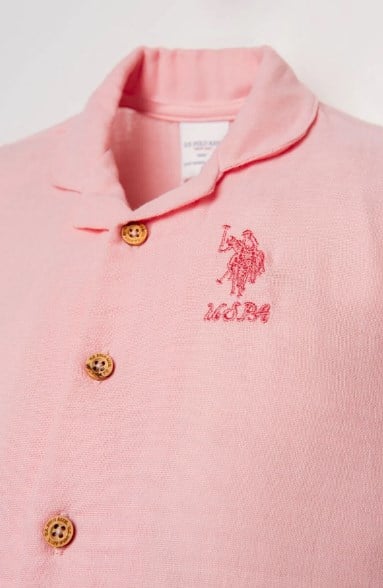 U.S Polo Assn. Kız Bebek Müslin Gömlek Pijama Takımı 6 Ay-3 Yaş SOMON