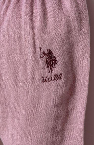 U.S Polo Assn. Kız Bebek Müslin Gömlek Pijama Takımı 6 Ay-3 Yaş AÇIK LİLA