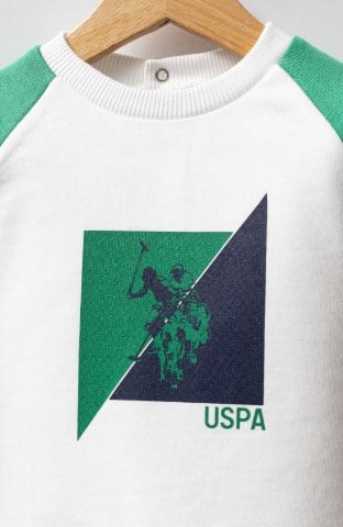 U.s Polo Assn.Erkek Bebek Baskı Detaylı Ve Renkli Kol Tasarımı 2'Li Takım 6-36 Ay YEŞİL
