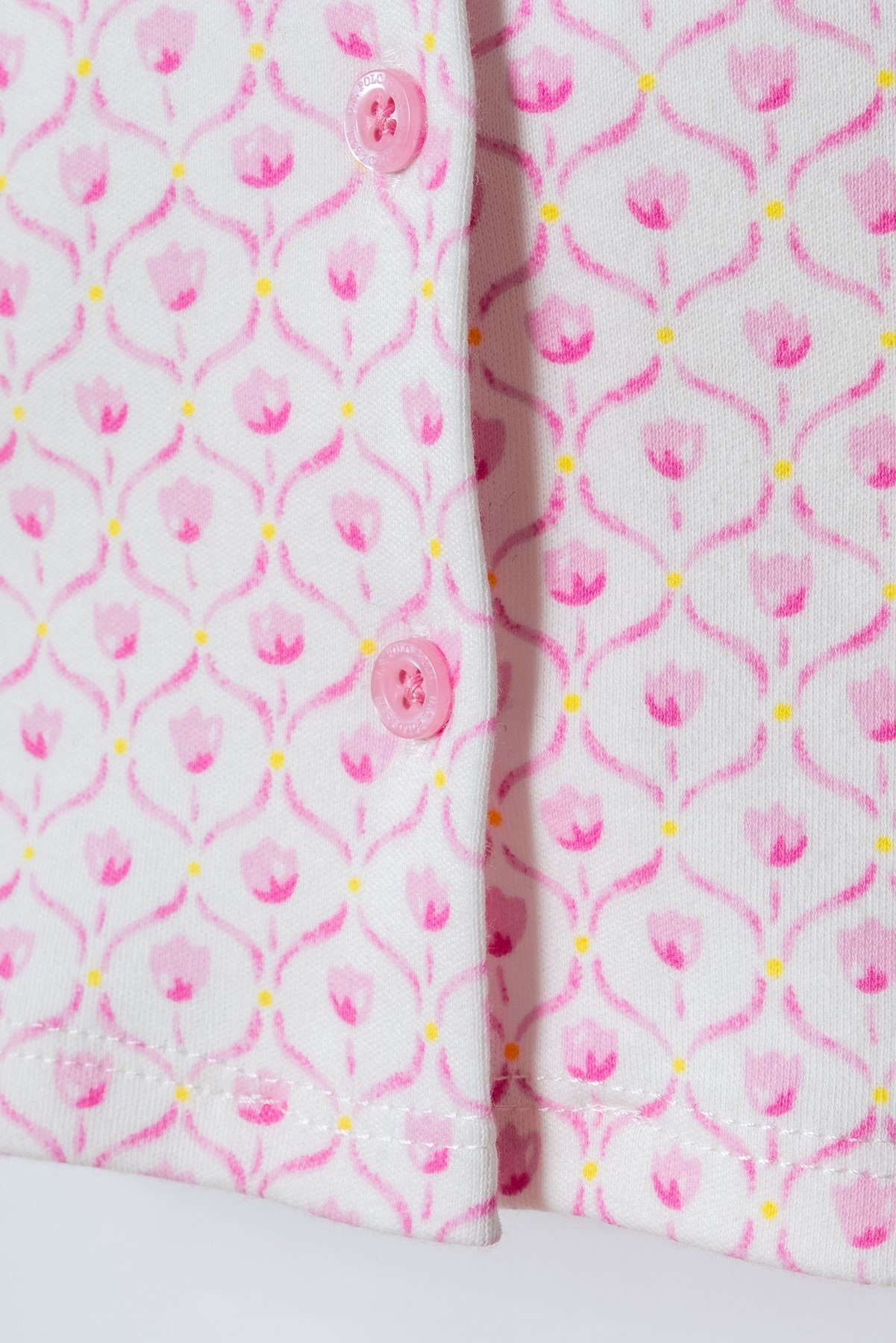 U.s Polo Assn.Kız Bebek Desenlli Kısa Kollu Gömlek Pijama Takımı 6-36 Ay EKRU