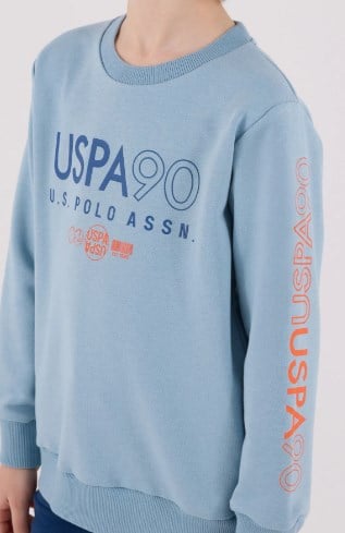 U.s Polo Assn.Erkek Çocuk Uzun Kollu Lastik Paça Detaylı Eşofman Takımı 4-8 Yaş SOFT YEŞİL