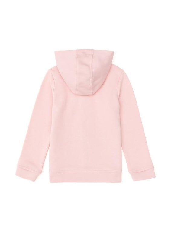 U.s Polo Assn. Kız Çocuk Kapüşonlu Önü Fermuarlı Rahat Kesim Sweatshirt  3-14 Yaş PEMBE