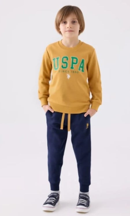 U.s Polo Assn.Erkek Çocuk  Uzun Kollu Sweatshirt 9-15 Yaş HARDAL