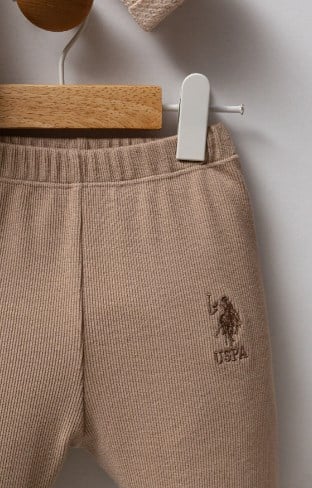U.s Polo Assn. Erkek Bebek Uzun Kollu 2'li Takım 3-36 Ay BEJ