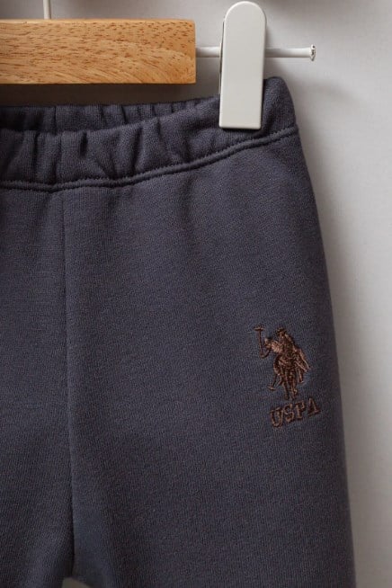 U.s Polo Assn. Erkek Bebek Fermuarlı Ön Kapama 3'Lü Takım 6-36 Ay FÜME