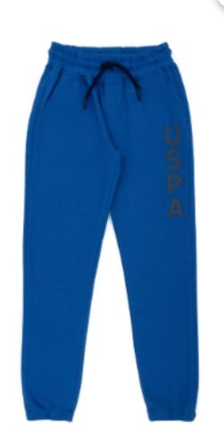 U.s Polo Assn. Erkek Çocuk Lastikli Baskı Detaylı Örme Pantolon 3-14 Yaş SAX