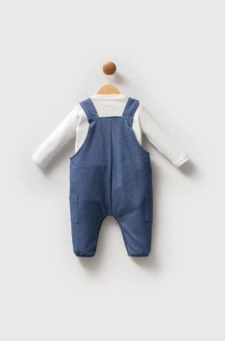 U.s Polo Assn. Erkek Bebek İç Kısmı Uzun Kollu Basic Body Askılı Tulum 6-36 Ay MAVİ