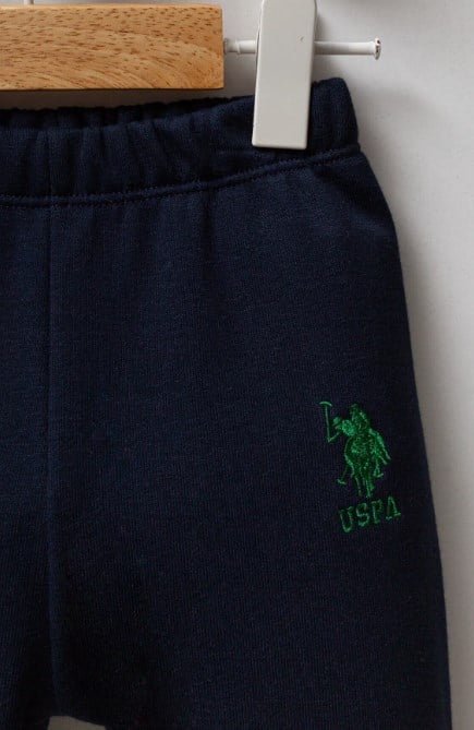 U.s Polo Assn. Erkek Bebek Şerit Detaylı Modern Görünüm  3'Lü Takım 6-36 Ay LACİVERT - YEŞİL