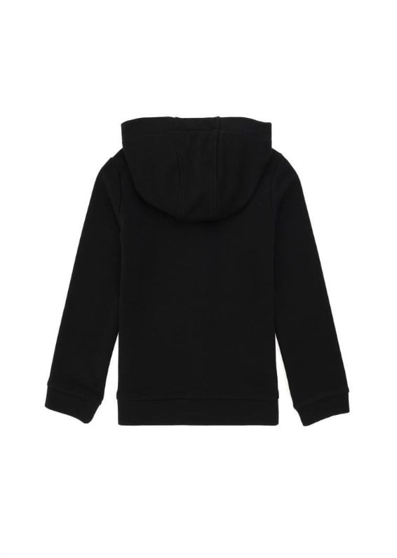 U.s Polo Assn. Kız Çocuk Kapüşonlu Önü Fermuarlı Rahat Kesim Sweatshirt  3-14 Yaş SİYAH