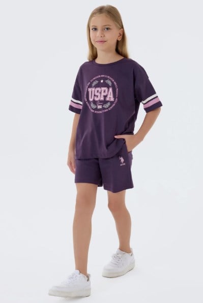 U.s. Polo Assn. Kız Çocuk Şortlıu Takım 9-15 Yaş MOR