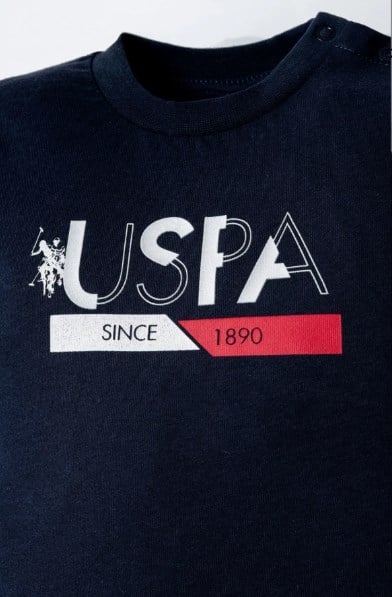 U.S. Polo Assn. Erkek Bebek Çizgili Şort Takım 6 Ay-3 Yaş LACİVERT