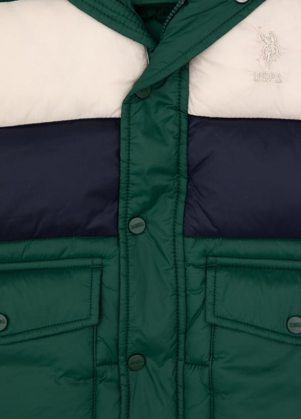 U.S. POLO ASSN. ERKEK ÇOCUK 2251411 DOKUMA YELEK KOYU YEŞİL