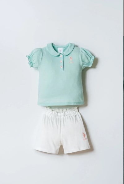 U.s. Polo Assn. Kız Bebek Şortlu T akım 6 Ay 3 Yaş NİL YEŞİLİ