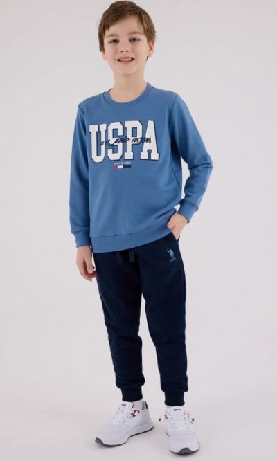 U.S. POLO ASSN. ERKEK ÇOCUK EŞOFMAN TAKIMI US2205-4 MAVİ