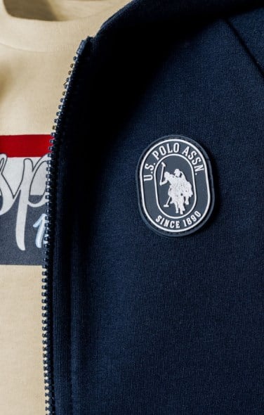 U.S. Polo Assn. Erkek Bebek Eşofmanı Çizgi Detaylı  Lacivert 3'Lü Takım 6 Ay-3 Yaş LACİVERT
