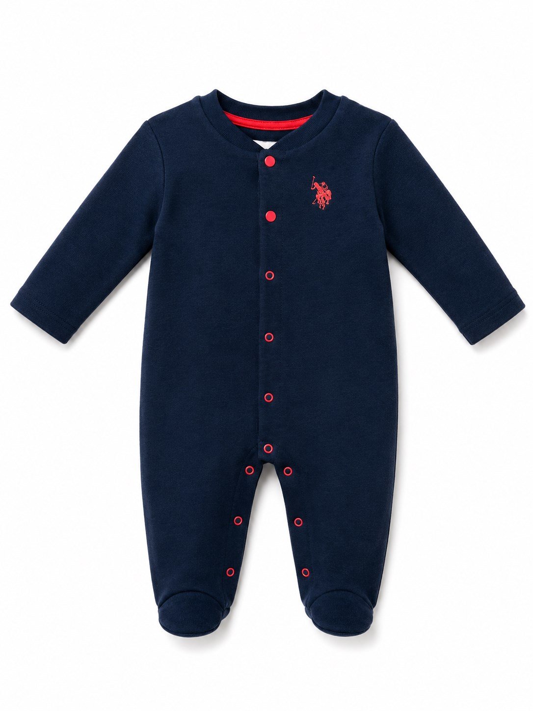 U.S. Polo Assn. Erkek Bebek Çizgi Detaylı  10'lu Hastane Çıkışı Seti 0-3 Ay BEYAZ