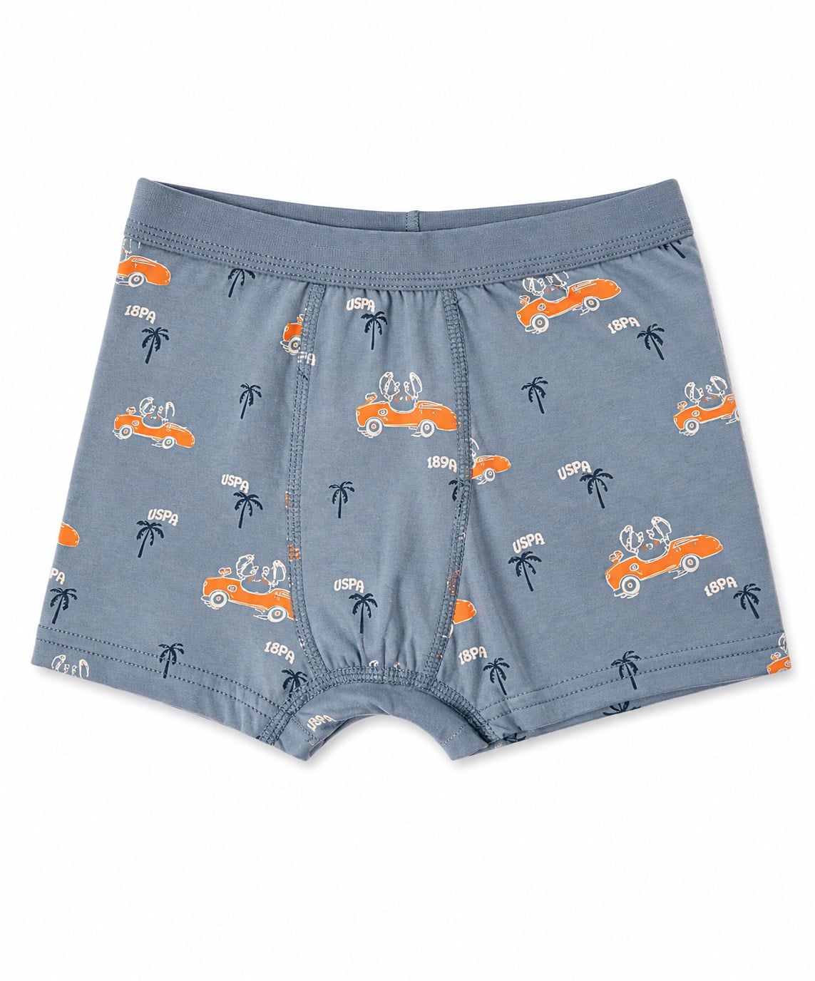 U.S. Polo Assn. Erkek Çocuk Pamuklu Baskılı Likralı Boxer 3'lü Paket Set 3-14 Yaş TURUNCU