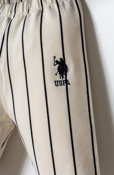 U.S. Polo Assn. Erkek Bebek Eşofmanı Çizgi Detaylı  Lacivert 3'Lü Takım 6 Ay-3 Yaş LACİVERT