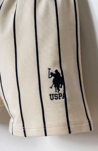 U.S. Polo Assn. Erkek Bebek Çizgili Şort Takım 6 Ay-3 Yaş LACİVERT