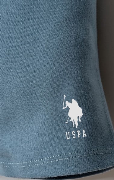 U.S. Polo Assn. Erkek Bebek Kısa Kol Balon Baskı Şort Takım 6 Ay-3 Yaş BEYAZ