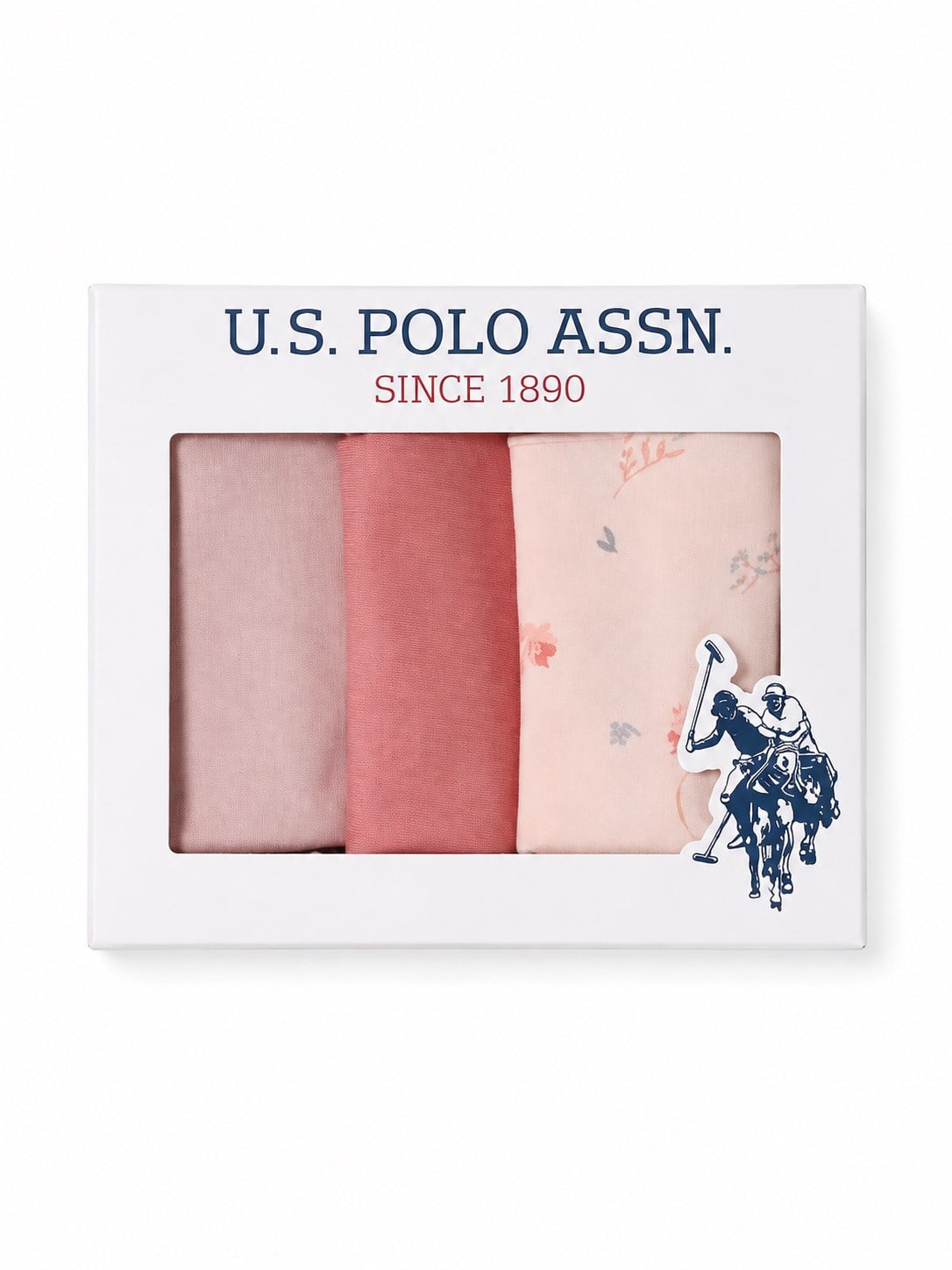 U.S. Polo Assn. %100 Pamuklu 6'lı Kız Bebek Ağız Mendili Seti PUDRA - RETRO PEMBE - PUDRA