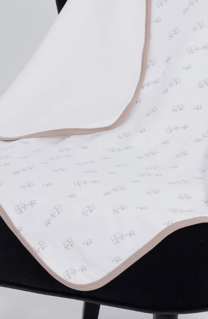 U.S. Polo Assn. Bebek Pigment Baskılı Yazlık Regular Fit Battaniye Örtü BEYAZ