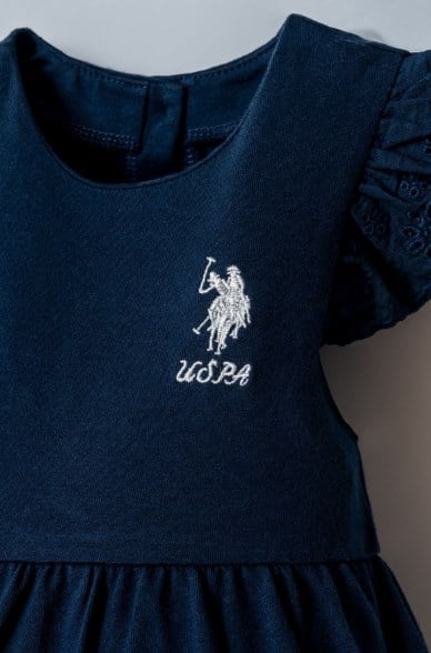 U.S. Polo Assn. Kız Bebek Fistolu  Elbise 6 Ay-5 Yaş LACİVERT