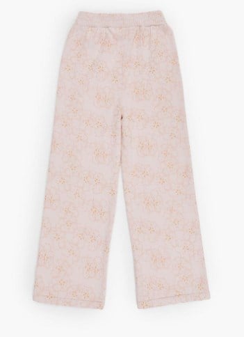 U.S. Polo Assn. Kız Çocuk Çiçek Baskı Triko Pantolon 4-11 Yaş KOYU PEMBE