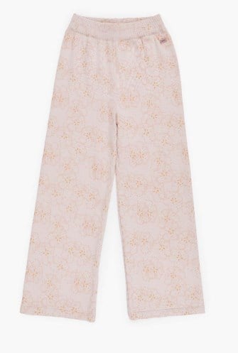 U.S. Polo Assn. Kız Çocuk Çiçek Baskı Triko Pantolon 4-11 Yaş KOYU PEMBE