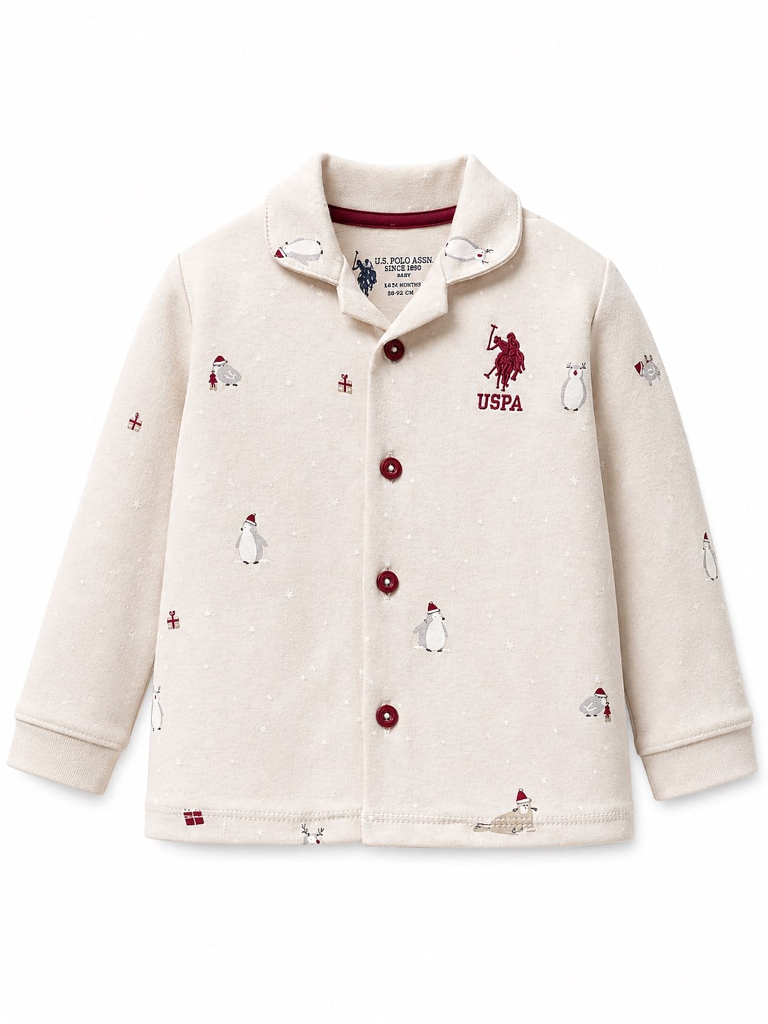 U.S. Polo Assn. Erkek Bebek 2'li Pijama Takımı BEJ