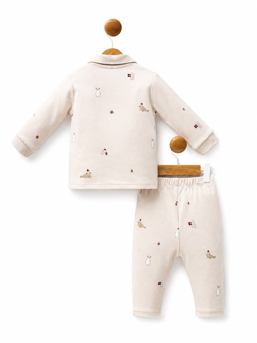 U.S. Polo Assn. Erkek Bebek 2'li Pijama Takımı BEJ