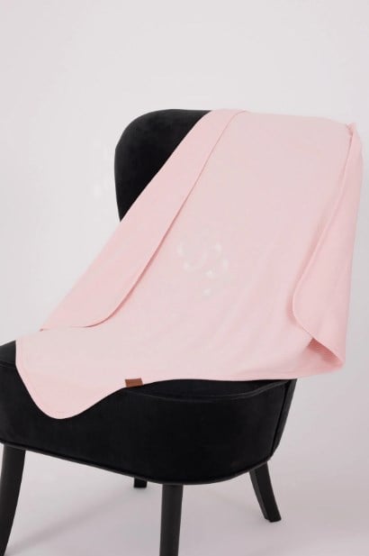 U.S. Polo Assn. Düz Kız Bebek Battaniyesi PEMBE