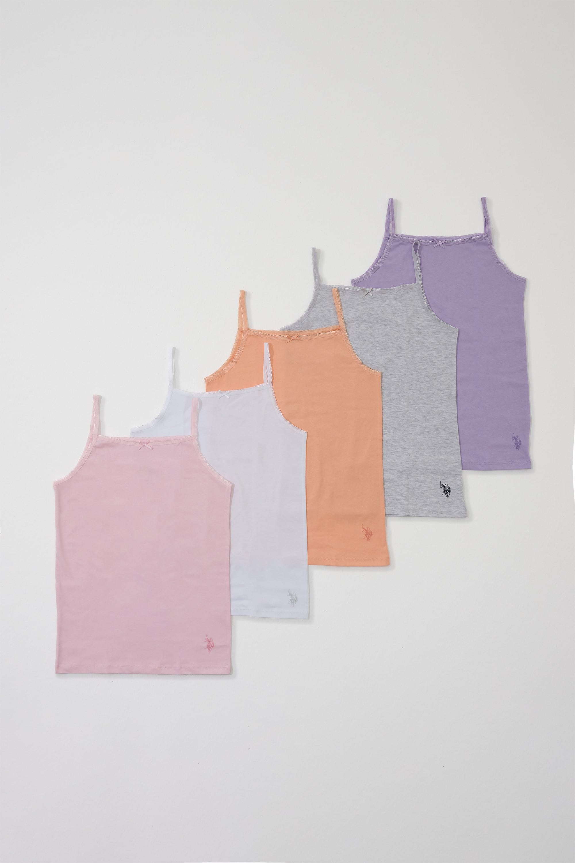 U.S. POLO ASSN. US2131 U.S POLO KIZ ÇOCUK İNCE ASKILI ATLET RENKLİ