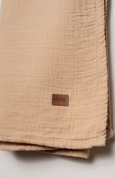U.S.Polo Assn. Erkek Bebek Müslin Battaniye KUM