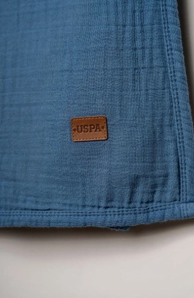 U.S.Polo Assn. Erkek Bebek Müslin Battaniye İNDİGO