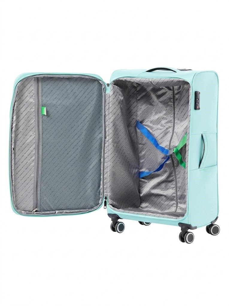 United Colors of Benetton 70 cm  Ultra Hafif Kumaş Valiz SU YEŞİLİ