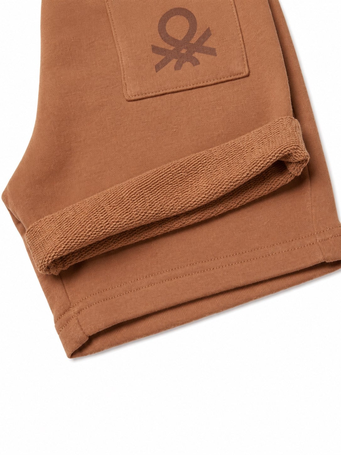 United Colors of Benetton Erkek Bebek Benetton Logo Bermuda Şort 1-5 Yaş KAHVERENGİ
