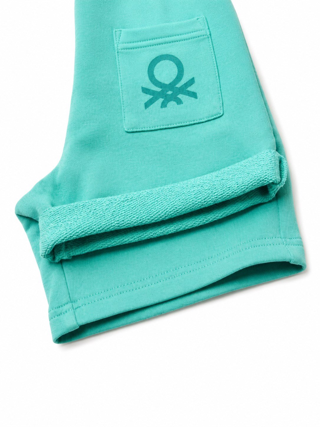 United Colors of Benetton Erkek Bebek Benetton Logo Bermuda Şort 1-5 Yaş YEŞİL