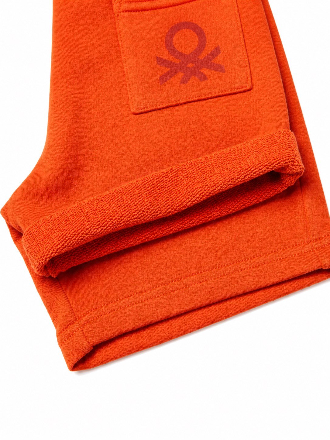 United Colors of Benetton Erkek Bebek Benetton Logo Bermuda Şort 1-5 Yaş KIRMIZI