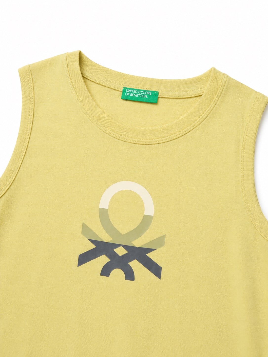 United Colors of Benetton Erkek Çocuk Renkli Logo Baskılı Atlet 6-14 Yaş SARI