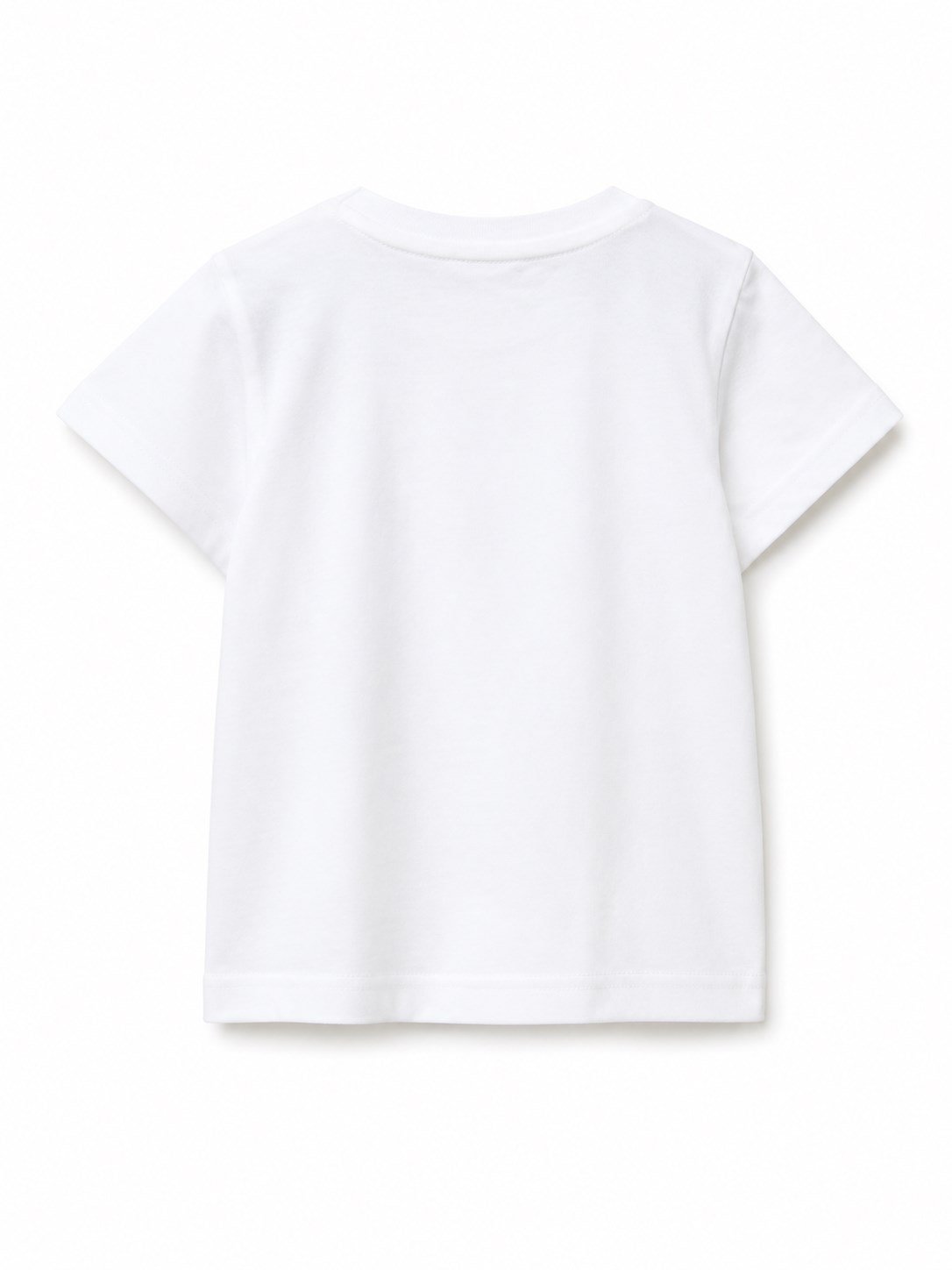 United Colors of Benetton Kız  Bebek Kabarık Su Bazlı Baskı Detaylı Gizli Çıtçıtlı T-Shirt 1-5 Yaş EKRU